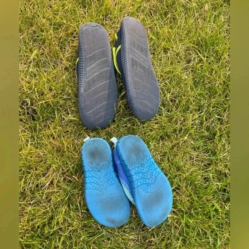 2 Pairs Of Kids Water Shoes Size 12 And Size 9 GUC
